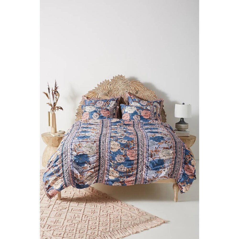 Anthropologie Majorelle Queen Duvet Cover NWT $228 Floral
